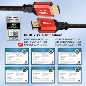 Alta definición personalizada 8K @ 60Hz 4K @ 120Hz HDMI 2,1 Cable 48Gbps Ultra velocidad y RARC para pantalla de audio y video con conector HDMI - Product Image 6