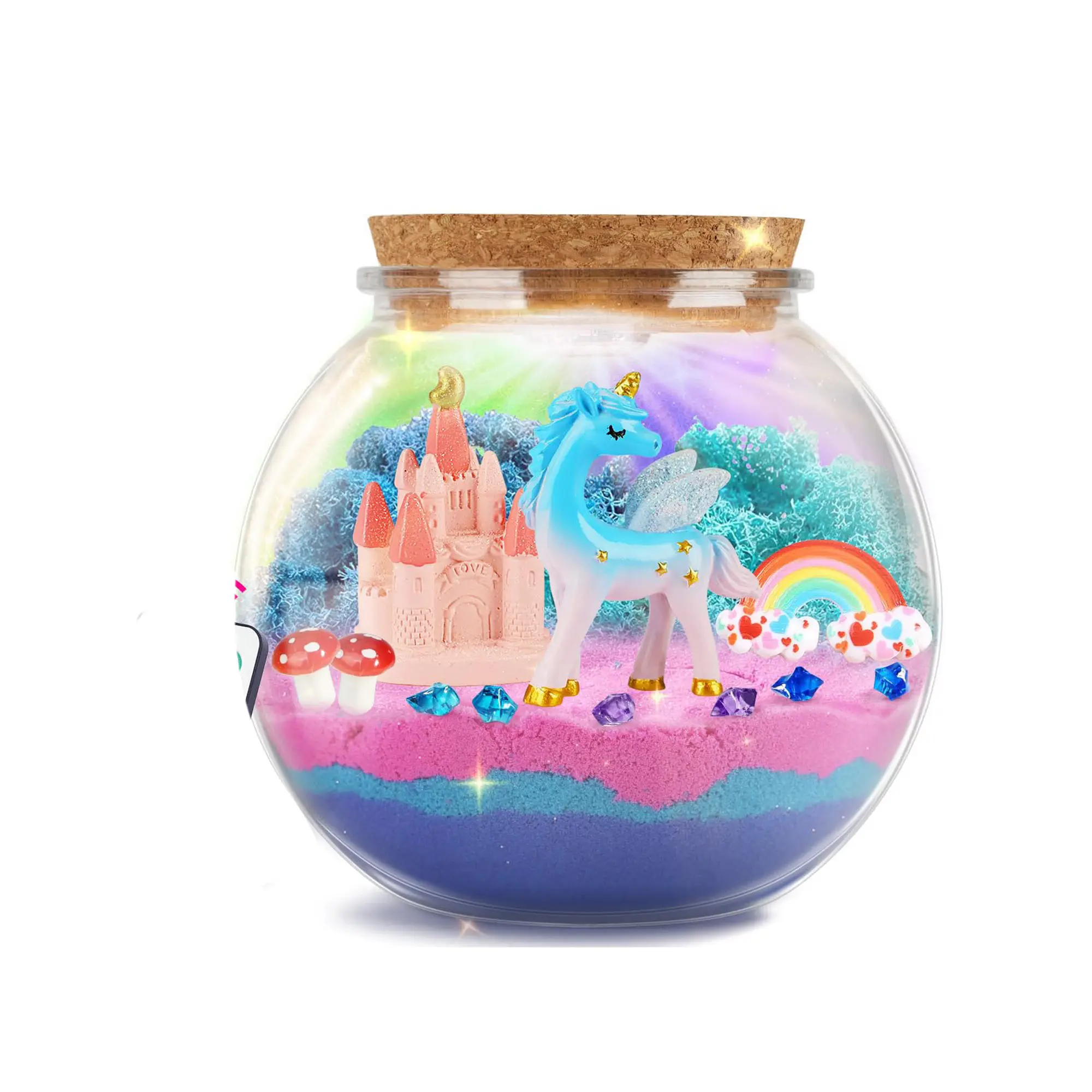 Penjualan Terbaik mainan pendidikan produk laris Unicorn terarium Kit untuk anak-anak menyalakan Unicorn seni dan kerajinan mainan