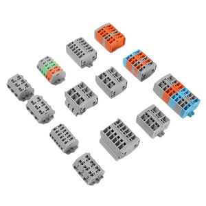 Bloque de terminales de cableado de entrada frontal de 2 conductores 28-12AWG PA66 Mini bloque de terminales de resorte con bridas de fijación - Product Image 6