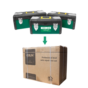 高品质塑料铁工具箱塑料储物盒，带可拆卸托盘 - Product Image 3