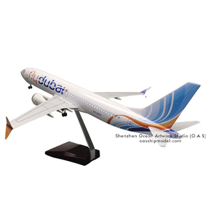 Aircraft Plane Model 1:85 Scale Model Aircrafts with Light B737MAX Dubai Airlines 47cm Boeing Model <strong>Airplanes</strong> - Product Image 1