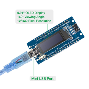 Nano V3.0 ATmega328P CH340C Eingebautes 0,91 "OLED-Display mit einer Auflösung von 128x32 SSD1306 IIC I2C Kompatibel mit Arduino-Modulen und-Kits - Product Image 3