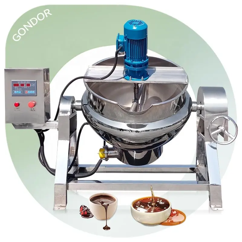 Küçük kek yapma makinesi sos 100-1000l devirme pişirme şeker pişirme su ısıtıcısı iletim yağı planet sistemi