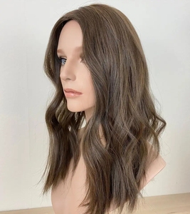 Fast Delivery Cold Brown Jewish Kosher Topper for Women Silk Base Weft <strong>Back</strong> Toppers Clip in Hair 6x7 Silk Base <strong>Human</strong> Hair Toupee - Product Image 3
