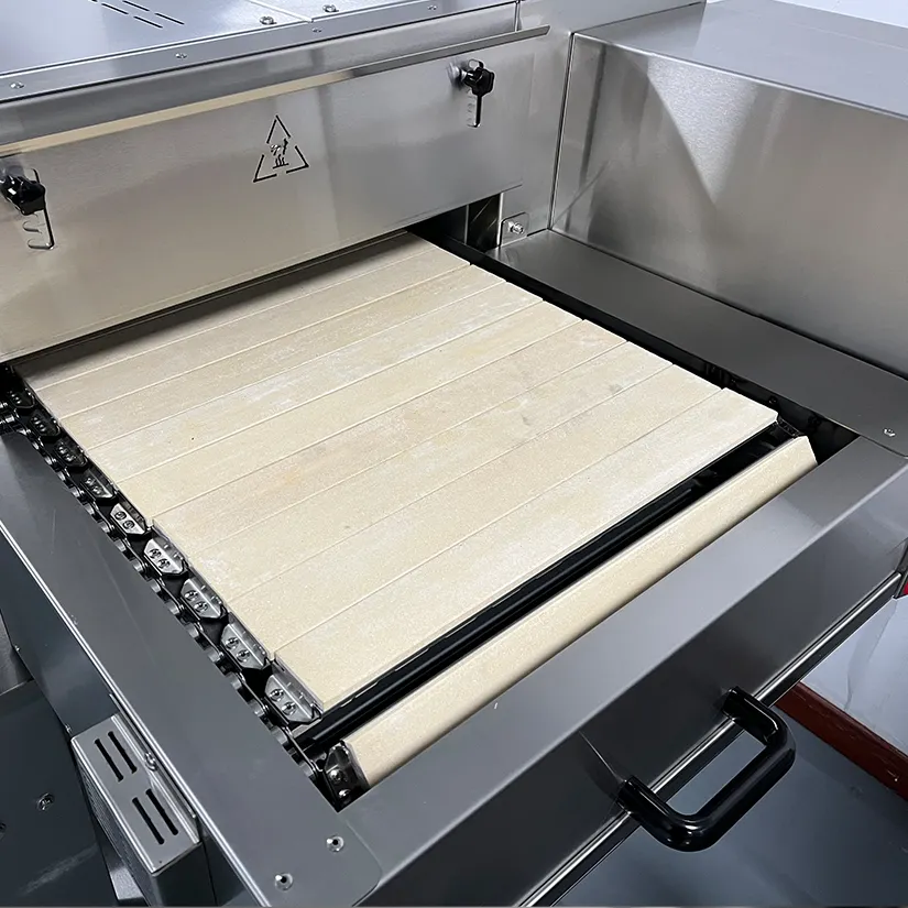 18 Inch Werken Redden Steen Horno Para Pizza Bakkerij Machine Steen Transportband Oven Fabriek Groothandelsprijs