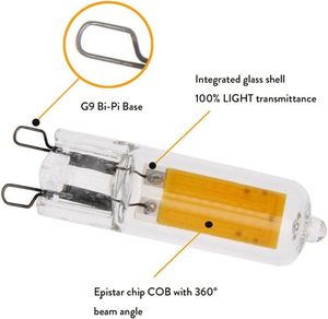G9 COB <strong>Led</strong> Bulb 220V Dimming <strong>G4</strong> <strong>Led</strong> Socket Glass <strong>12V</strong> High Brightness 2W 3W <strong>4W</strong> 5W <strong>Led</strong> Oven Bulb - Product Image 3