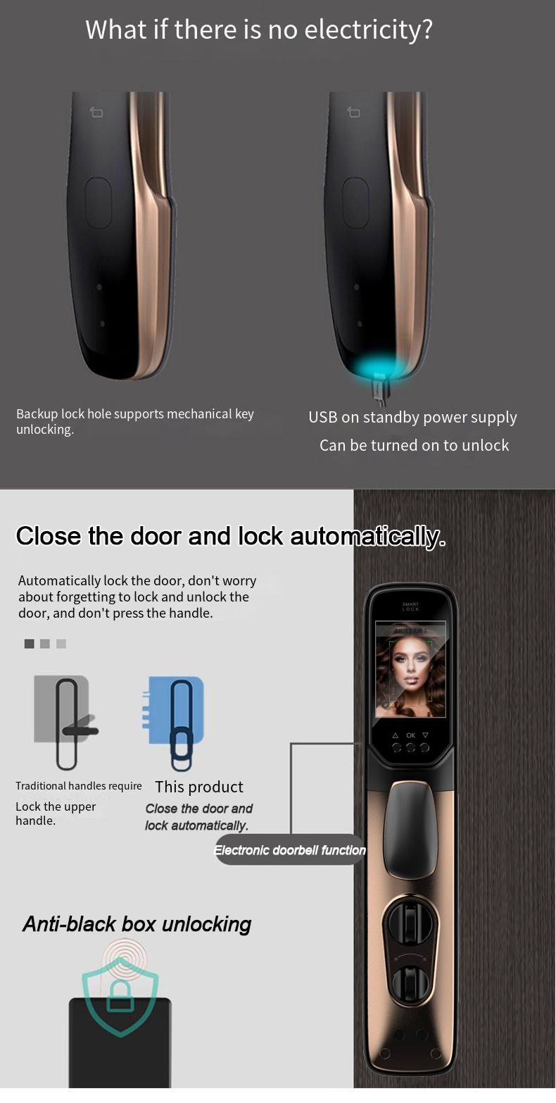 bd safety lock automatic door locks sliding door lock cerradura inteligente fingerprintn smartsteps