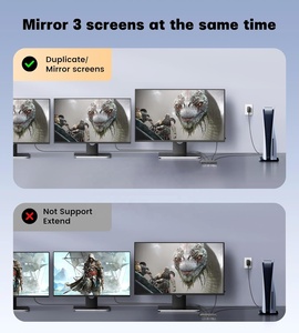 SYONG HDMI 2,1 Splitter 8K @ 60Hz 1x3 HDMI Splitter 1 en 3 Out 4K @ 120Hz, para múltiples monitores para juegos 48Gbps HDCP 2,3 RGB