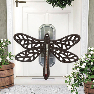 Kỹ thuật đúc truyền thống để sử dụng cửa trước hiện đại chuồn chuồn hình nhiệt kế nghệ thuật Thiết kế kim loại chống ăn mòn - Product Image 1