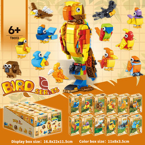 12in1 lớn Vẹt xây dựng khối thiết lập nhựa mini gạch Đồ chơi chim - Product Image 5