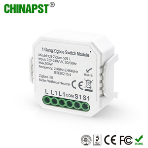 Canale astuto 1 del modulo di Zigbee di Tuya del produttore della cina senza il commutatore neutro del cavo PST-QS-S05-L - Product Image 3