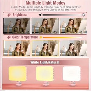Şarj edilebilir Smartphone telefon klip LED dolgu ışığı taşınabilir canlı akışı makyaj kamerası aydınlatma Zoom çağrı klip parti ışığı - Product Image 4