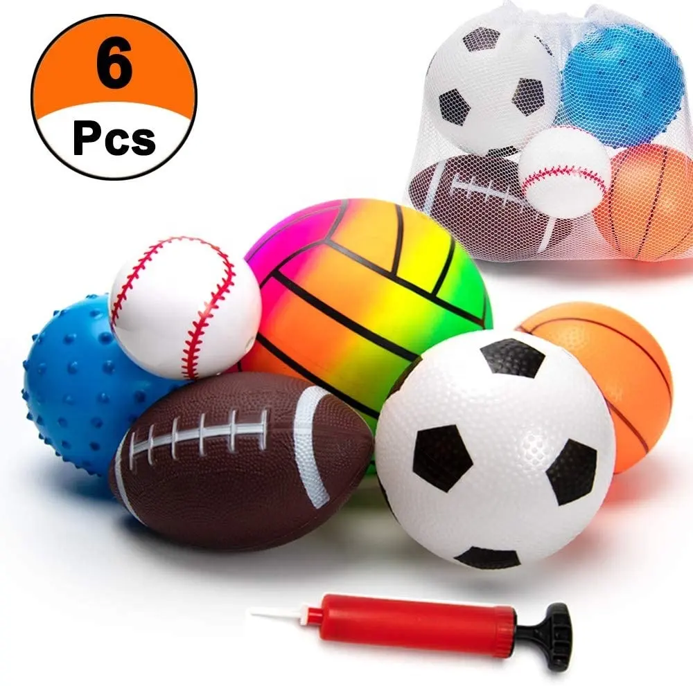 6 шт Надувные Малыша теннисные мячи спортивные набор шаров с насосом для детей