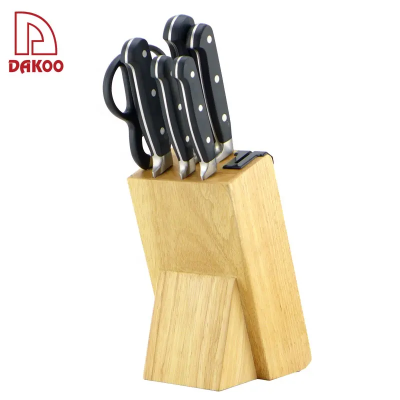 Küchenmesser set Edelstahl messer Schere Küchen zubehör Messerset Mit Holzblock