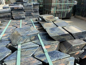 Tùy Chỉnh Đánh Bóng Màu Đen Hình Thang Basalt Đúc Dung Nham Đá Gạch Tự Nhiên Basalt Đúc Đá Tấm Cho Ngoài Trời Bên Ngoài - Product Image 3