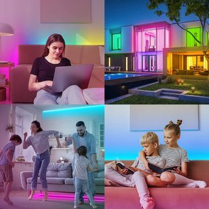 Addressable RGB LED Strip DC 5V Programmable Dream Color Digital LED Pixels Ribbon Light 16.4ft 480 LEDs für Home Night Club