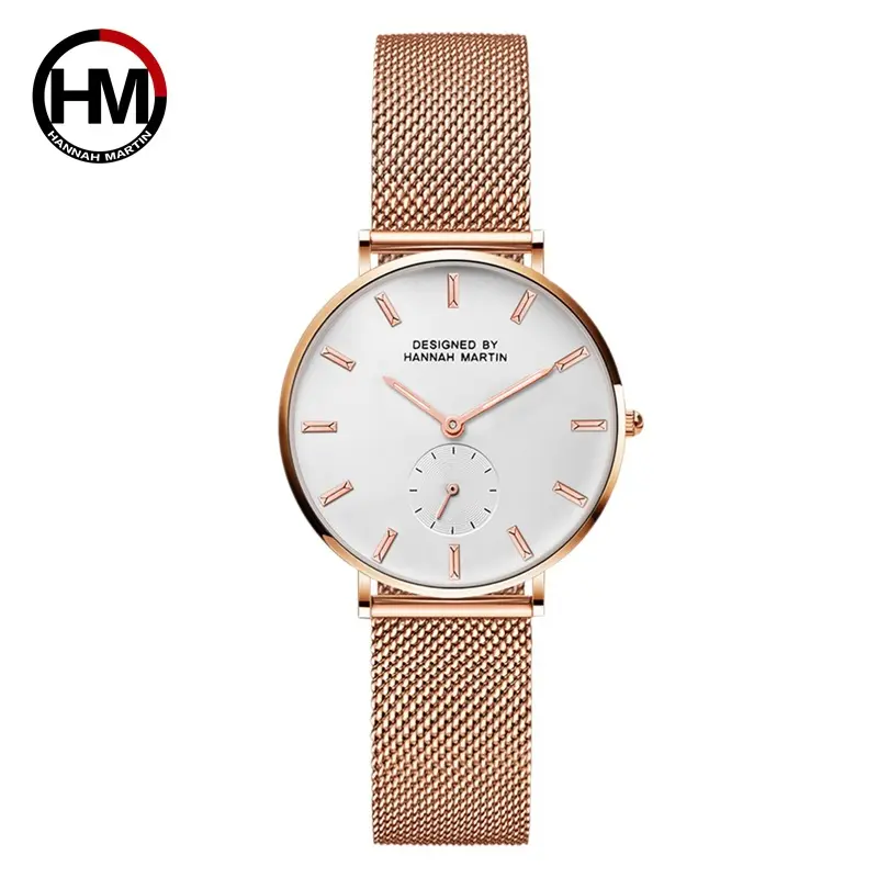 HANNAH MARTIN Classic Damen uhr Mode kleid Armbanduhr Multifunktion ale Damen uhr Japan Mov't Quartz Uhren Luxus Reloj