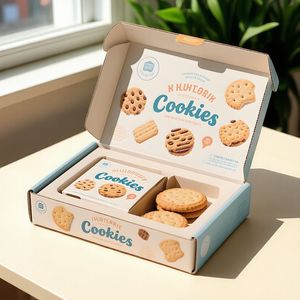 Tùy chỉnh in logo các tông đóng gói bánh ngọt tráng miệng bánh quy vận chuyển bưu phẩm hộp giấy <span class=keywords><strong>Cookie</strong></span> Hộp bao bì thực phẩm hộp - Product Image 1