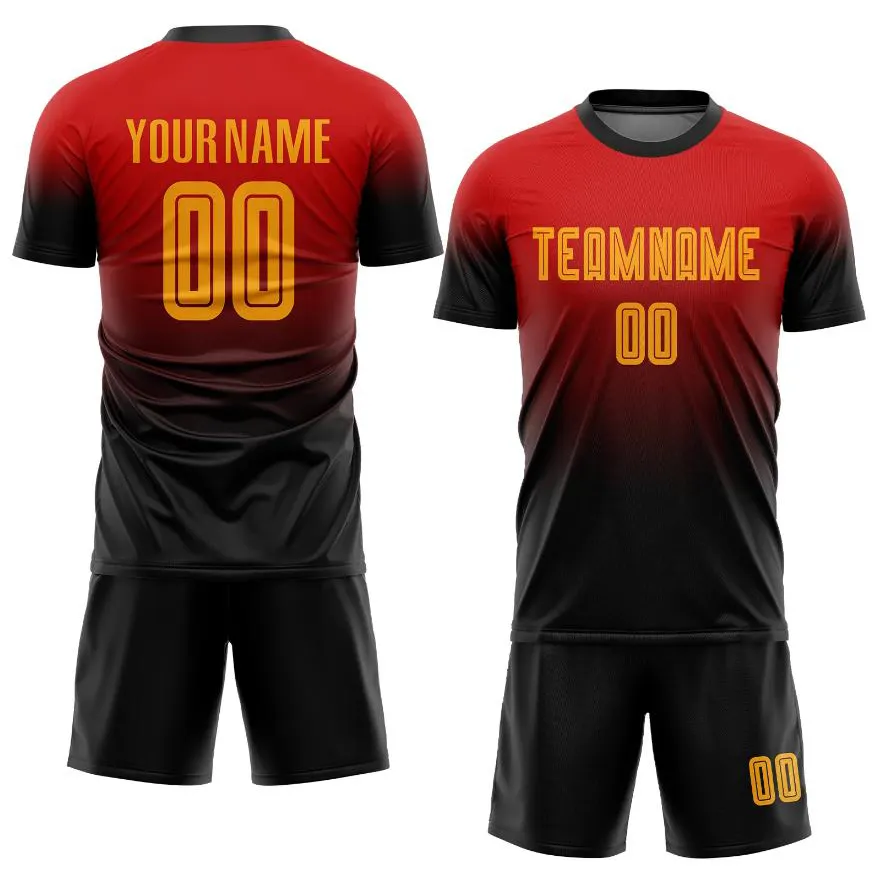 Özel yeni tasarım yüksek kalite futbol forması 2022 2023 süblimasyon futbol forması kiti tam set sıcak kulüpleri erkekler futbol kıyafetleri