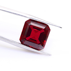 Il laboratorio di vendita della fabbrica ha creato il rubino rubino 11mm a forma di Asscher tagliato a forma di rubino per orecchini alla moda - Product Image 2