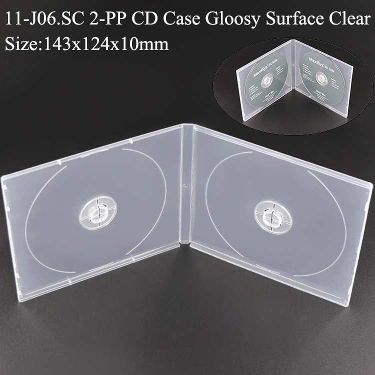 J06:10mm 2-PP Estuche CD Transparente
