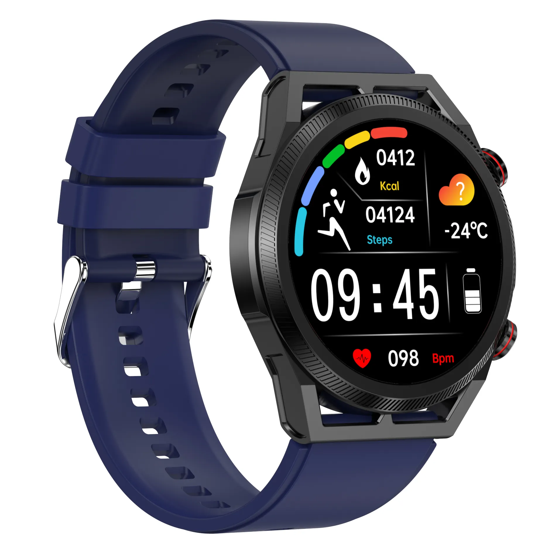 1.39Inch Hoge Resolutie Modieuze Ips/Tft Touch Display Heren Gezondheid Monitoring Sport Record Ip67 Waterdicht Smart Watch