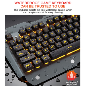 Teclado con cable con retroiluminación RGB Anti-ghosting Teclado mecánico para juegos para PC Teclado de jugador impermeable de escritorio - Product Image 4