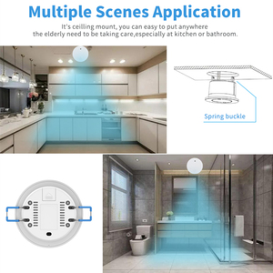 TUYA WIFI insan statik sensör kendini savunma OEM kişisel güvenlik Alarm ışığı algı uzaktan Alarm - Product Image 5