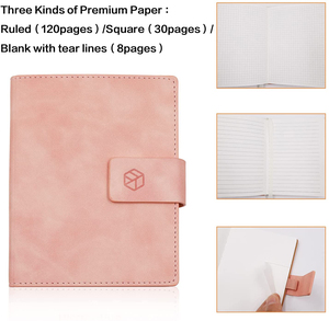 Quaderno tascabile piccolo blocco note Mini composizione quaderni con chiusura a bottone automatico per scrivere diario per donna