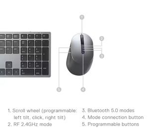 Original nuevo para Dell Pro Plus KM7120W conjunto de teclado y ratón inalámbrico Accesorios de ordenador - Product Image 6