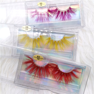 New Design Colored Eyelashes Private Label <strong>Lashes</strong> Vendor Attractive Mink Colored <strong>Lashes</strong> and Packaging - Product Image 3