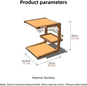 Tùy chỉnh tre di chuyển cuối bảng phụ với kệ lưu trữ mở và bánh xe - Product Image 6