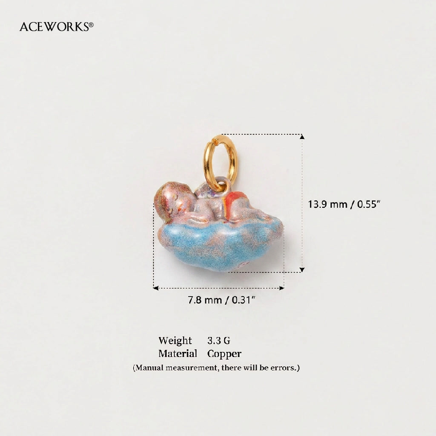 Breloque Ange Dormant sur Nuage