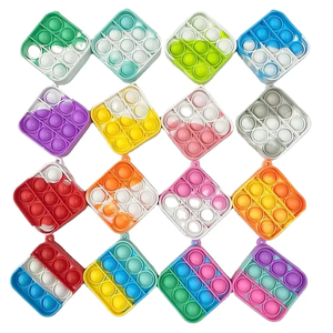 Bán buôn tùy chỉnh Silicone đồ chơi Mini <span class=keywords><strong>Pop</strong></span> căng thẳng cứu trợ Keychain Mặt dây chuyền phụ kiện mini popping Thần Tài Keychain - Product Image 3