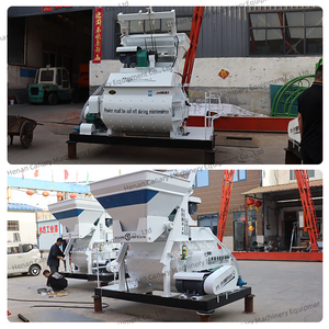 China Js Series Twin Horizontal Shaft Concrete <strong>Mixer</strong> for Sale Concrete <strong>Mixer</strong> With Loading Hopper - Product Image 4