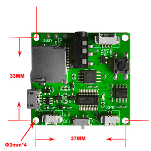 Pir Motion Sensor Sound Module MP3 PCB Button <strong>Programming</strong> Music Christmas Voice Module With SD Card Slot - Product Image 4