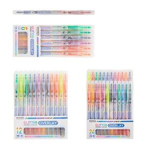 荧光笔高品质双头闪光堆叠荧光笔学生多色画笔水彩铅笔 - Product Image 6