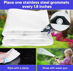 पीवीसी तिरपाल जाल टीएआरपी पारदर्शी स्पष्ट तिरपाल क्रिस्टल स्पष्ट पीवीसी तिरपाल - Product Image 2