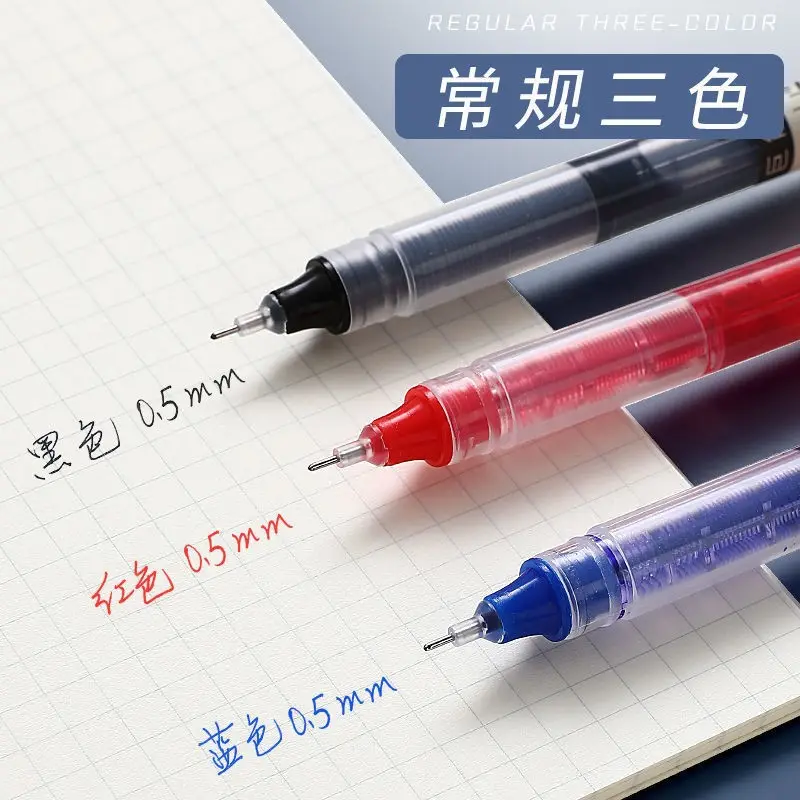 Wholesale Large Capacity Gel Pen Rolling Ball Pens Quick-Drying Ink 0.5 mm Extra Fine Point Liquid Ink Pen For Student Office