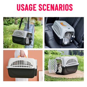 Boîte de Transport pour chiens Matériau PP avec poignée Porte en métal Expédition aérienne Approuvé Pet Carrier Travel Housing Cage - Product Image 3
