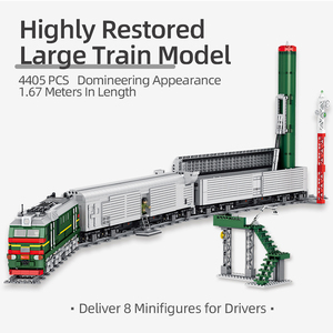 Panlos Building Blocks <strong>Soviet</strong> Missile Train Assembly Railway Train <strong>Toy</strong> Model Brick World War II Military Building Blocks Set - Product Image 5