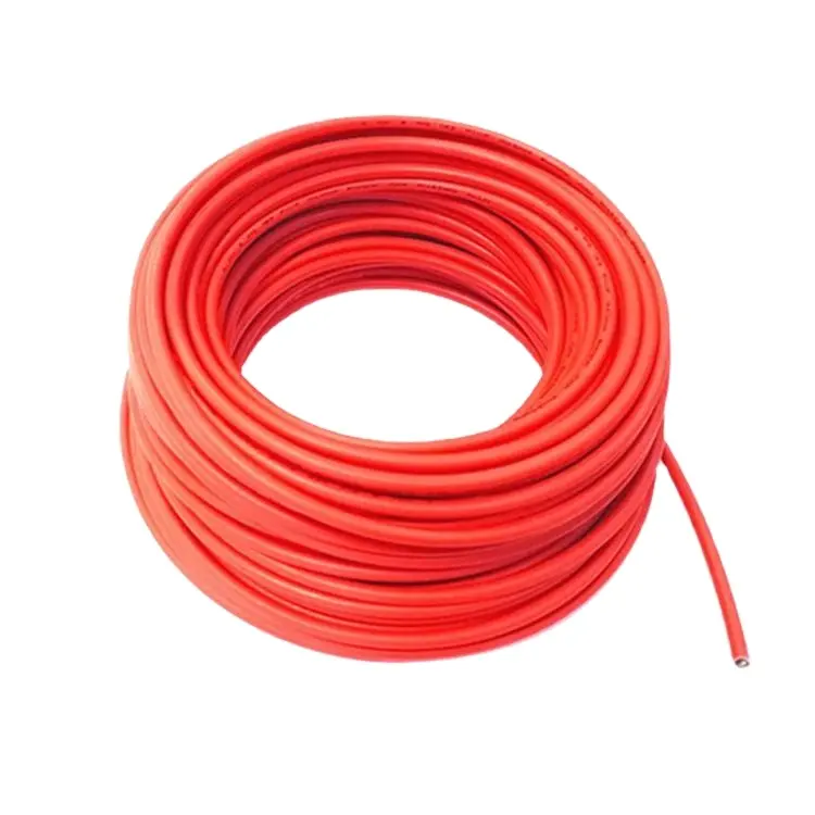 สายเคเบิลพีวีซี6มม. 10AWG สายไฟพลังงานแสงอาทิตย์2สี