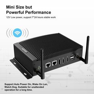 DDR4 Lüfter loser PC Mini HYSTOU CPU der 8. Generation Intel i5-8260U DP HD-MI Com USB Win 10 11 Linux Pro Desktop-Computer