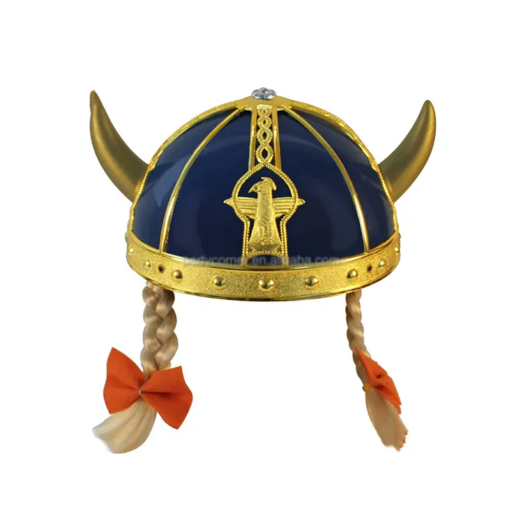 Party Cosplay General Plastic Helmet cosplay hero warrior dress up hat Kilds Viking Helmet Hat With Horns Fancy Dress Party