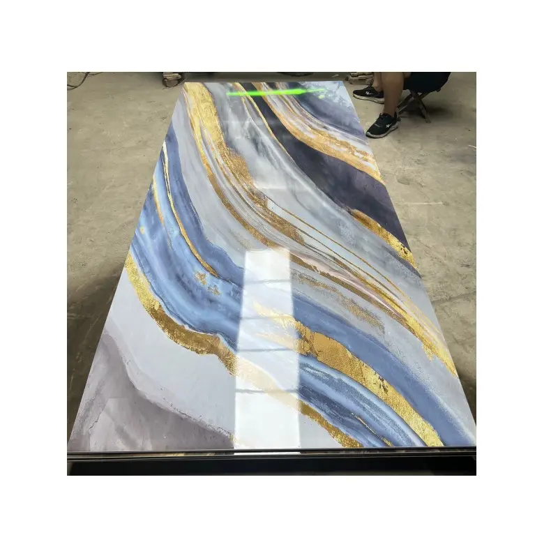 Carta da parati 3d decorazione domestica uv pannello di parete uv foglio di marmo pvc 3d stampante dimensione può essere personalizzato