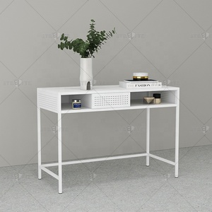Escritorio de oficina de estudio de acero móvil moderno nórdico, tocador de pie Rectangular, mesa de trabajo para ordenador portátil con cajones de almacenamiento - Product Image 4