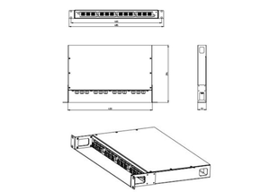 24 Core Fiber Optic Distribution Frame 19&quot; Cabinet ODF Rack Mount With SC/APC Couplers/Adapter <strong>And</strong> pigtails - Product Image 2