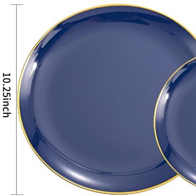 Bleu avec jante en or