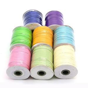 <span class=keywords><strong>1mm</strong></span> halat Diy el yapımı mumlu örgülü Linhasita makrome takı dekoratif balmumu Polyester kordon için