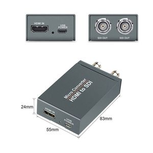 Micro SDI to <strong>HDMI</strong> + SDI Mini 3G HD Loopout Video Micro Converter With <strong>USB</strong> Power <strong>Adapter</strong> <strong>HDMI</strong> Switcher to SDI for Camera